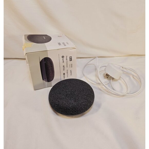 Google Home Mini (GA00210-US) Smart Assistant Speaker - Charcoal